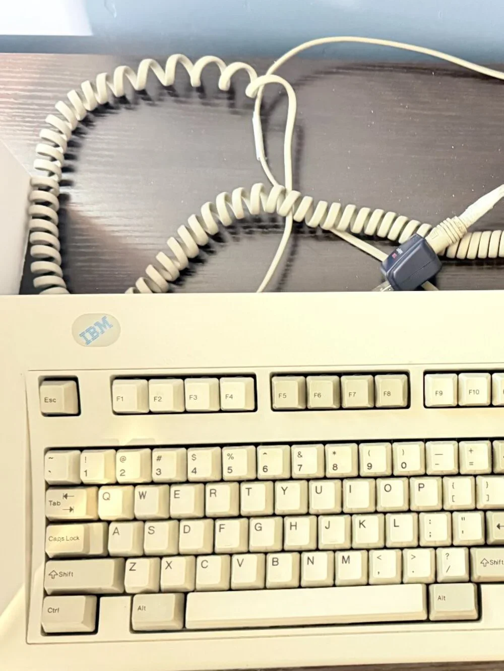 IBM model M (82G2383) Manufactured by Lexmark 08-JUL-94, Wired with Adapter